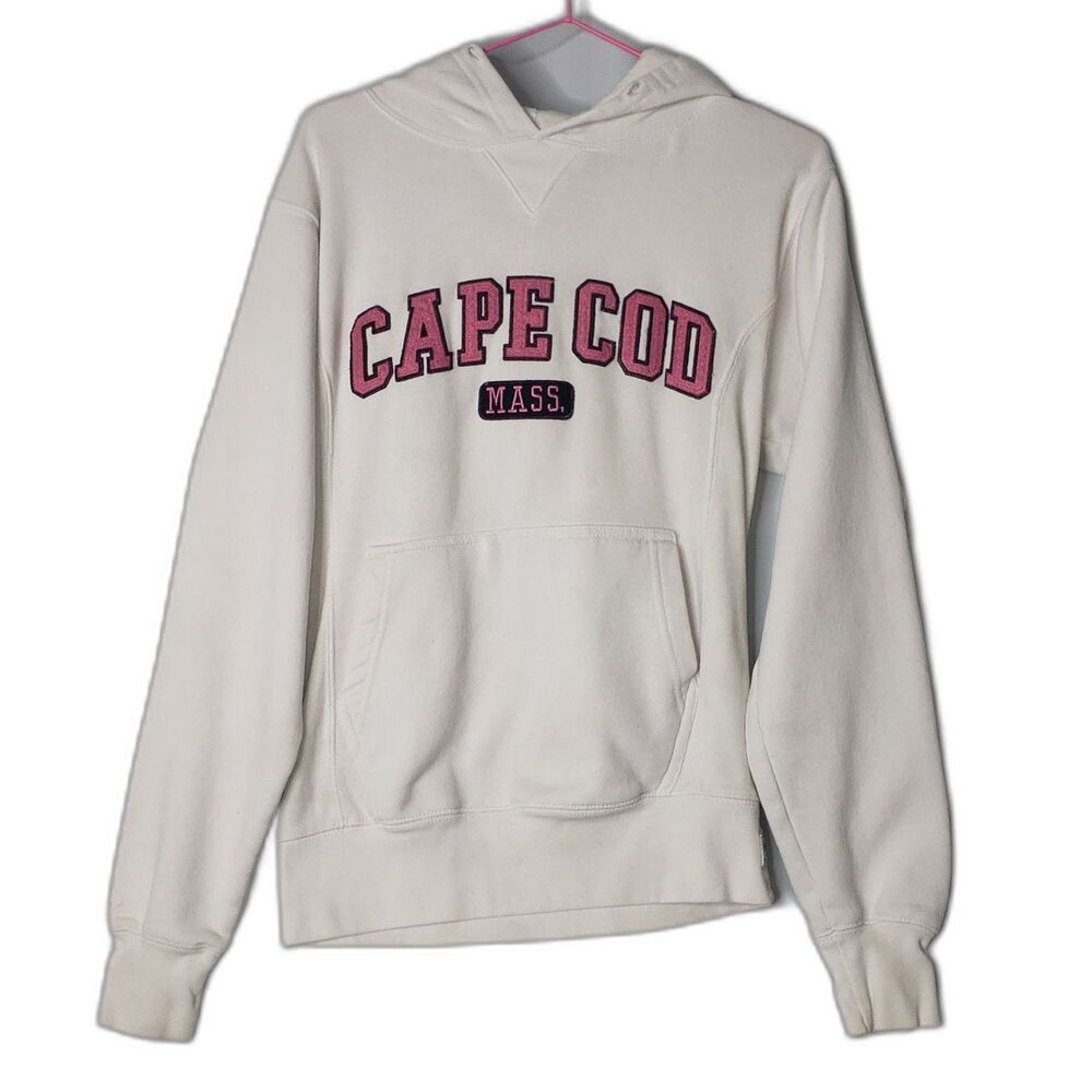 CUFFY'S Cape Cod White Sweatshirt Hoodie Womens Size XS